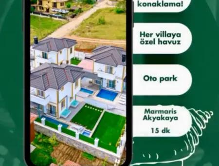 Villa Zu Verkaufen In Marmaris Çetibeli Mit 3 Swimmingpools Und Kinderbecken Und Hausmeisterhaus Auf 780M2 Grundstück